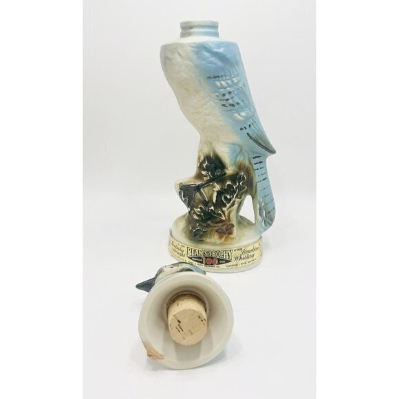 Jim Beam Blue Jay Bird Whiskey Decanter Statue EMPTY Bottle 1969 Liquor Barware - Picture 5 of 8